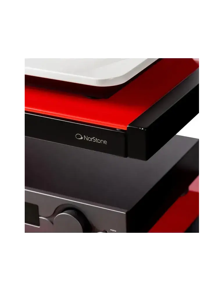 Norstone Esse Hi‑Fi Vinyl – stolik audio 86 cm, półki + miejsce na winyle