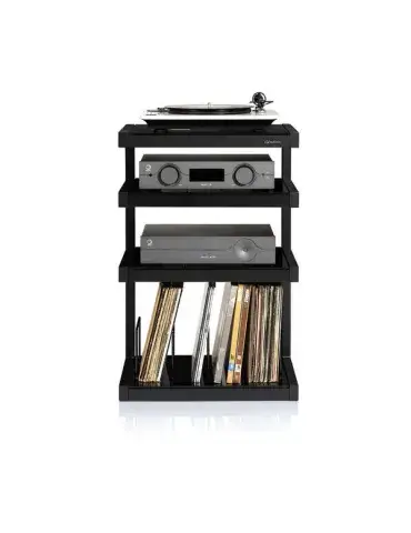 Norstone Esse Hi‑Fi Vinyl – stolik audio/winyl 86 cm, 4 półki, 90 płyt 2