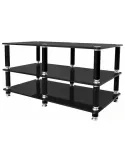 Norstone Stabbl AV 114 cm Black – wytrzymały regał Hi‑Fi / AV, 3 półki