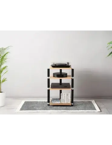Norstone Copenhagen Base Oak/Black – solidna podstawa Hi‑Fi 6 cm, udźwig 50 kg 2