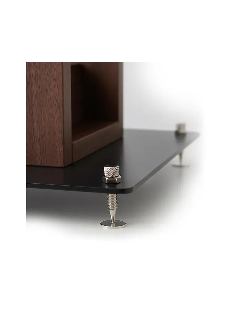 Norstone Alva Plus Walnut/Black – podstawki głośnikowe 68 cm, elegancki design