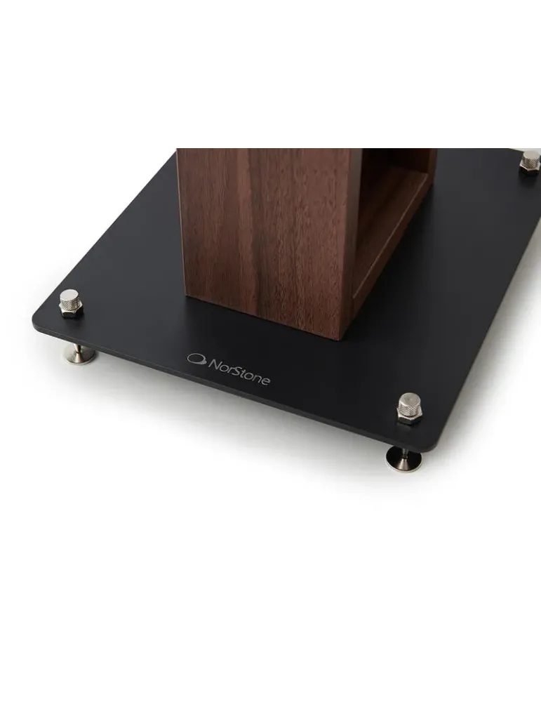 Norstone Alva Plus Walnut/Black – podstawki głośnikowe 68 cm, elegancki design