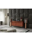 Norstone Alva Plus Walnut/Black – podstawki głośnikowe 68 cm, elegancki design