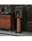 Norstone Alva Plus Walnut/Black – podstawki głośnikowe 68 cm, elegancki design