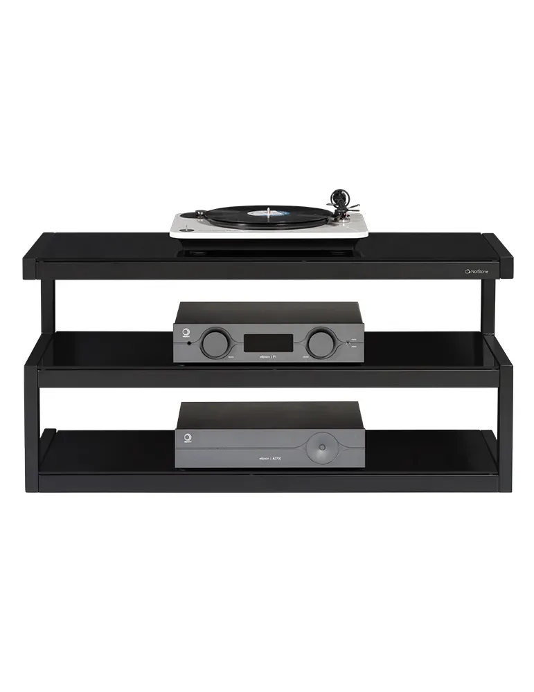 Norstone Esse AV – stolik RTV/Hi-Fi 110 cm, szkło lub drewno, do 80 kg