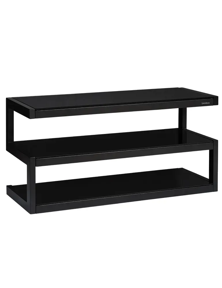 Norstone Esse AV – stolik RTV/Hi-Fi 110 cm, szkło lub drewno, do 80 kg