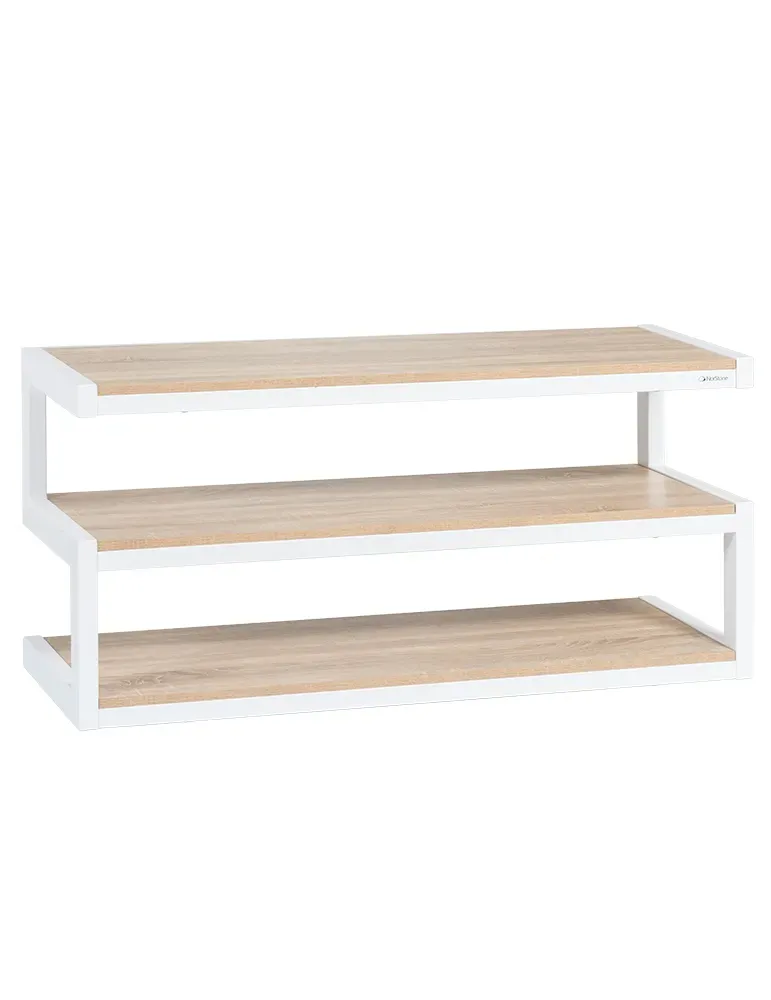 Norstone Esse AV – stolik RTV/Hi-Fi 110 cm, szkło lub drewno, do 80 kg