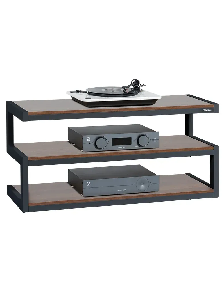 Norstone Esse AV – stolik RTV/Hi-Fi 110 cm, szkło lub drewno, do 80 kg