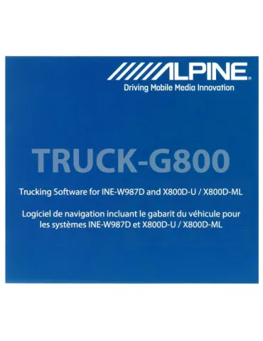 Oprogramowanie ALPINE TRUCK-G800 | Dla modeli INE-W987D i X800D 2