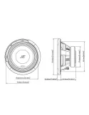 Subwoofer ALPINE S2-W10D4 | 10" Dwucewkowy | 4 Ω