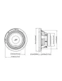 Subwoofer ALPINE S2-W8D4 | 8" Dwucewkowy | Mocny bas