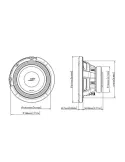 Subwoofer ALPINE S2-W8D2 | 8" Dwucewkowy | 2 Ω