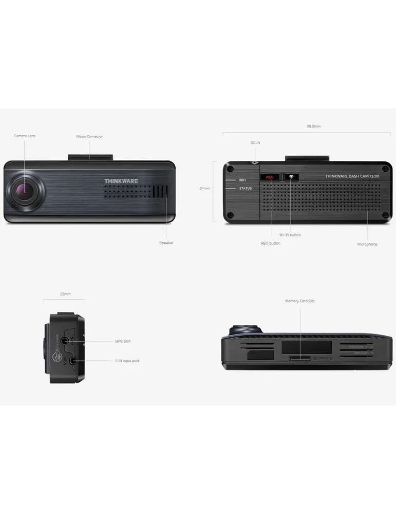 Kamera samochodowa THINKWARE Q200 | Bezpieczeństwo i jakość