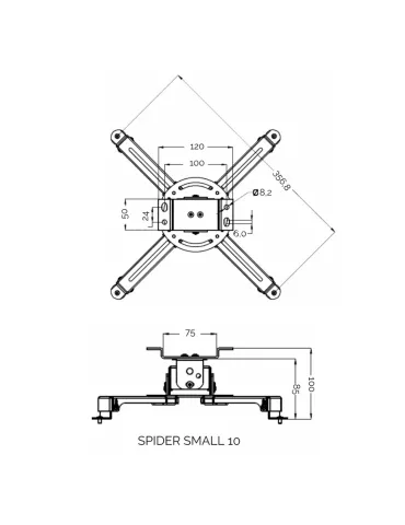 Uchwyt sufitowy do projektora | Spider Small 10 | SUPREMA 2