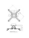 Uchwyt sufitowy do projektora | Spider Small 10 | SUPREMA
