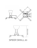 Uchwyt Sufitowy Projektora | Spider Small 20 White | SUPREMA
