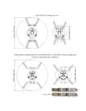 Uchwyt sufitowy do projektora | Suprema Spider Royal White | 25kg