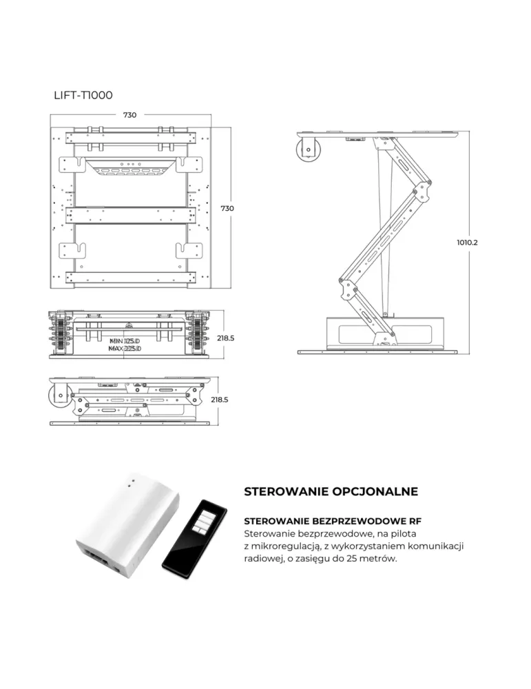 Winda sufitowa do projektora | LIFT-T1000 | SUPREMA SCREEN