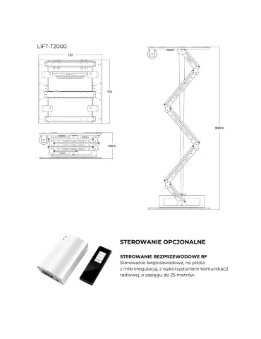 Winda sufitowa do projektora | Lift-T2000 | SUPREMA SCREEN 2