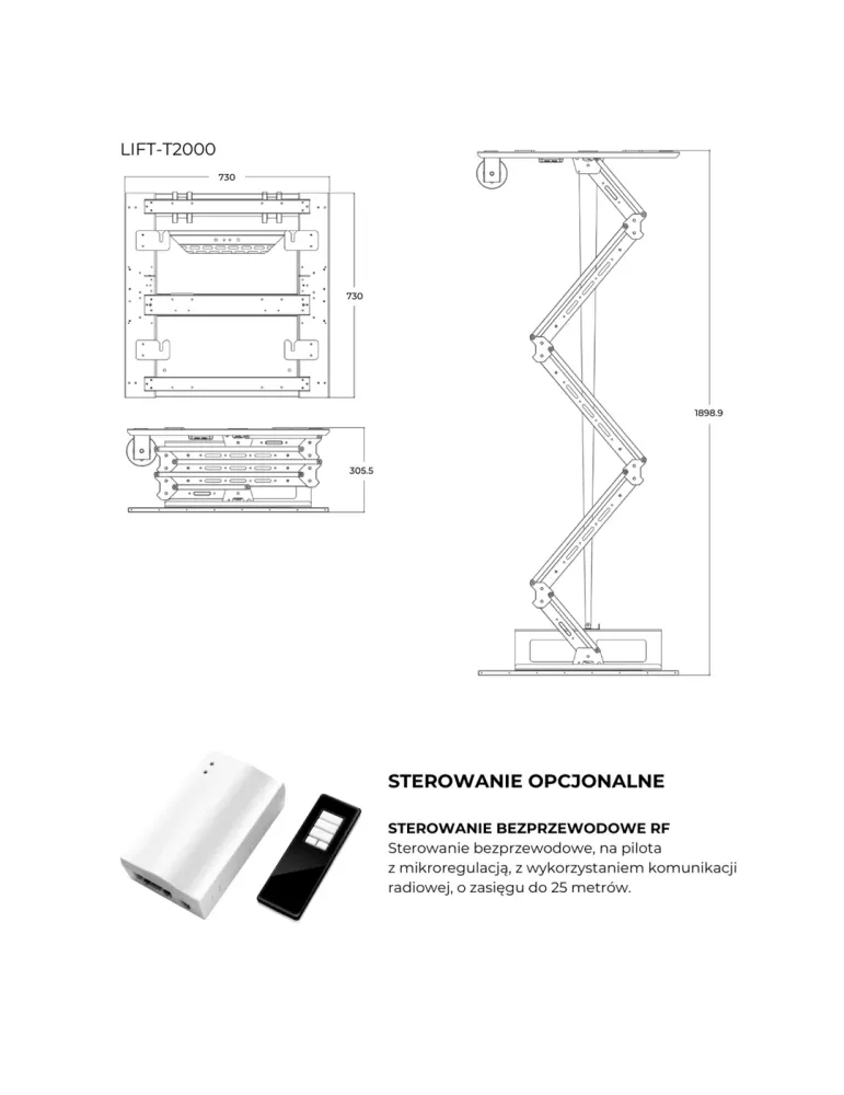 Winda sufitowa do projektora | Lift-T2000 | SUPREMA SCREEN