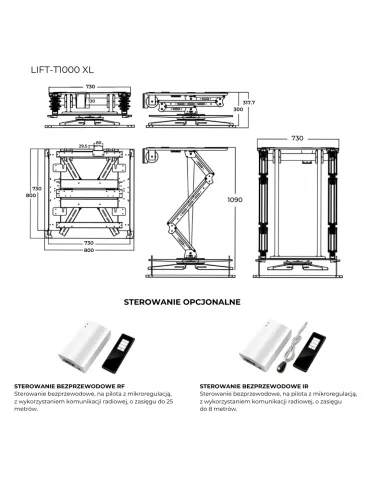 Winda sufitowa do projektora | LIFT-T1000 XL | SUPREMA SCREEN 2