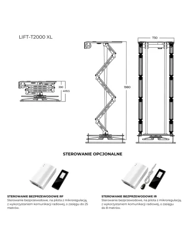 Winda sufitowa do projektora | Lift-T2000 XL 50kg | SUPREMA 2