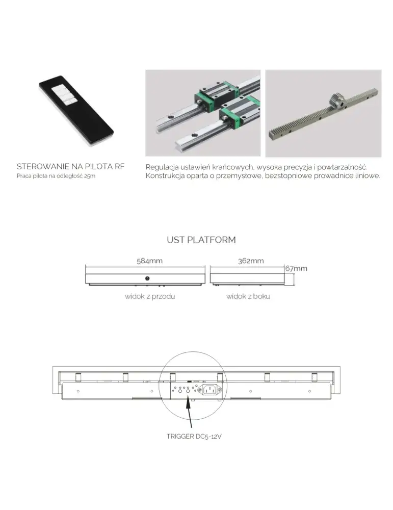 Szuflada do projektora UST | Suprema Screen XL | Pilot RF