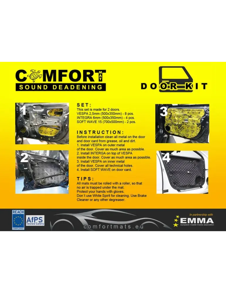 Wygłuszenie drzwi auta Comfort Mat Door Kit | COMFORT MAT