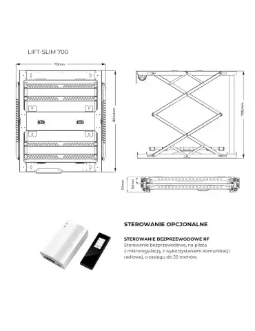 Winda sufitowa do projektora | Lift-Slim700 Black | SUPREMA 2