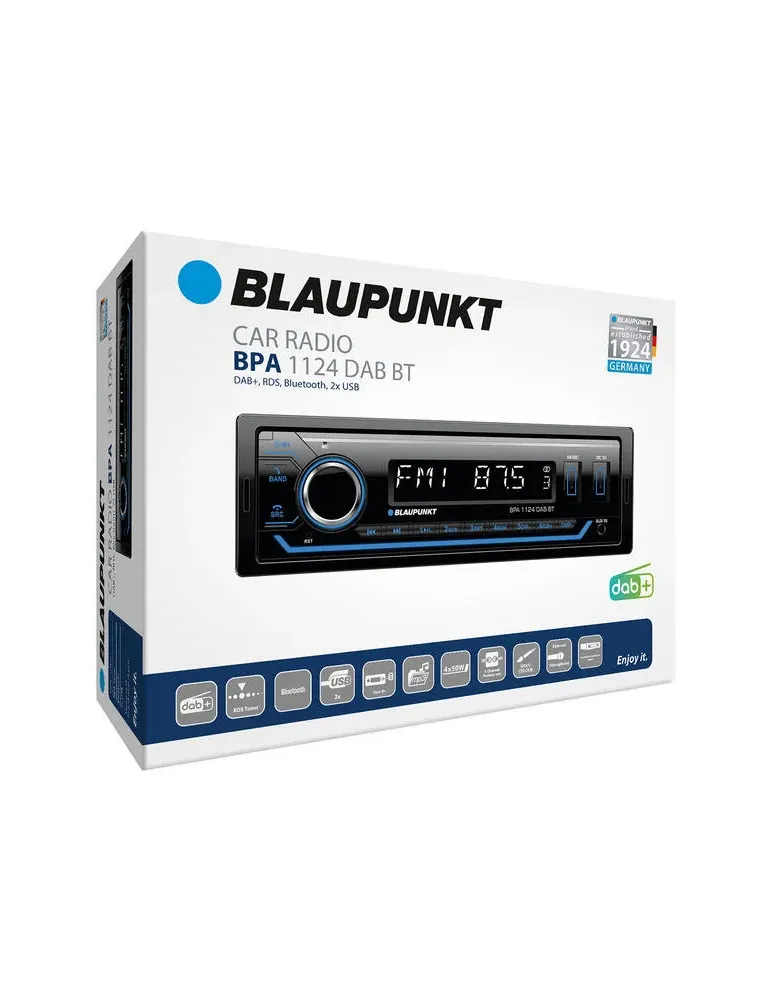 Radio 1 din z bluetooth i dab+ | BPA 1124 DAB BT | BLAUPUNKT