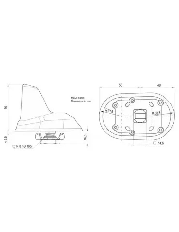 Antena dachowa DAB+ GPS | Shark DAB-A-GPS-a | BLAUPUNKT 2