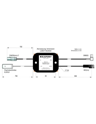 Rozdzielacz antenowy AM/FM DAB+ | DAB-S-31p | BLAUPUNKT 2