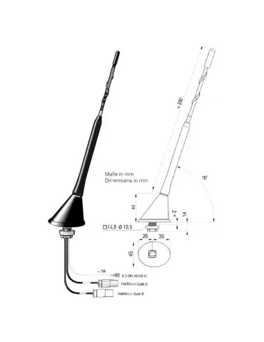 Antena AM/FM DAB+ 12V Blaupunkt DAB-A-a | DIN | BLAUPUNKT 2