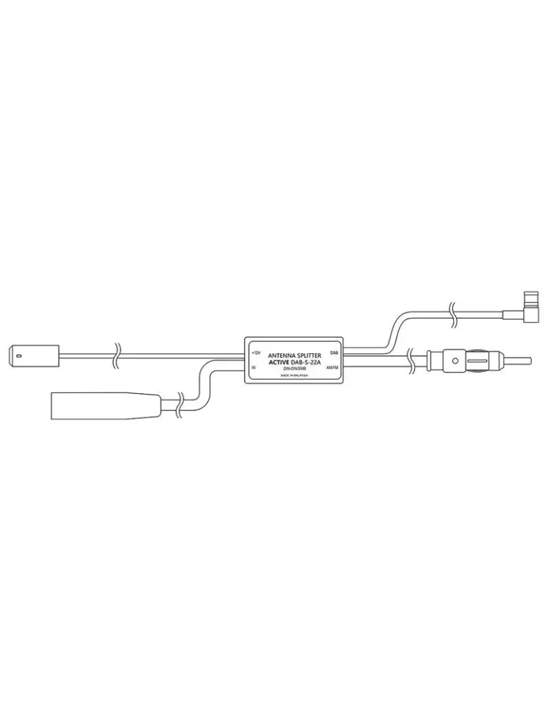Rozdzielacz antenowy Blaupunkt DAB-S-22a | aktywny | BLAUPUNKT