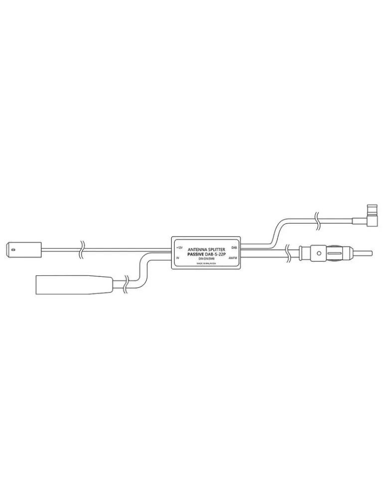 Rozdzielacz antenowy DAB FM | DAB-S-22p | pasywny | BLAUPUNKT