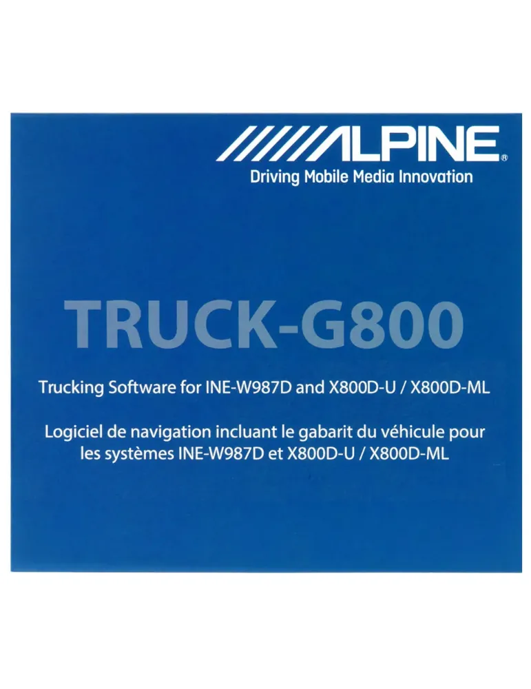Oprogramowanie Do Ciężarówek Dla Ine-W987D / X800D-U / X800D-Ml / X800D-V / X800D-V447 / X800D-S906 Truck-G800