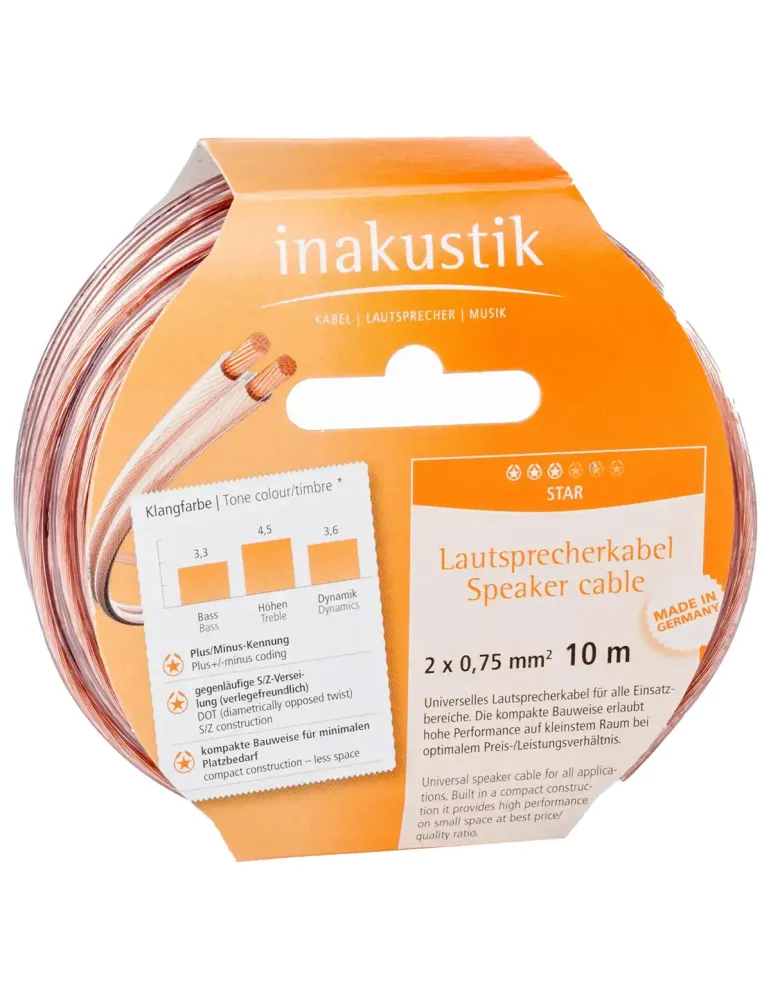 Kabel Głośnikowy Star Ls Reels 0.75Mm (10M)