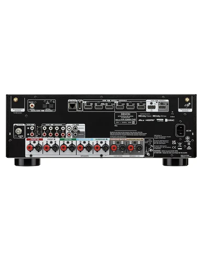 Denon AVR-X2900H DAB | 7.2 Dolby Atmos 8K | DENON