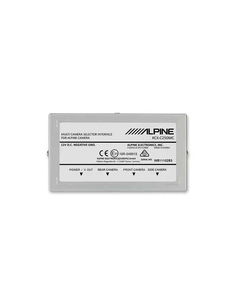 Interfejs kamery ALPINE KCX-C250MC | Wybór i kontrola