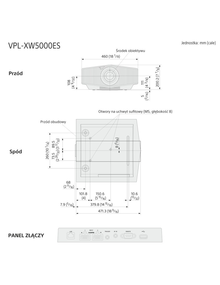 Projektor SONY VPL-XW5000/B/1