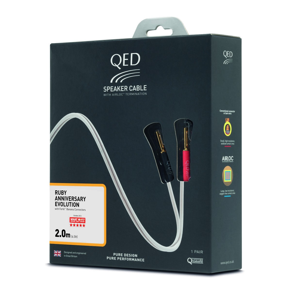 QED PERFORMANCE Przewód głośnikowy RUBY ANNIVERSARY EVO - 2.0m QE1420 - 2.0m