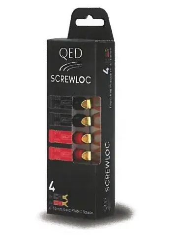 Złącze głośnikowe 4mm QE1890 | QED | Paczka 4 szt.