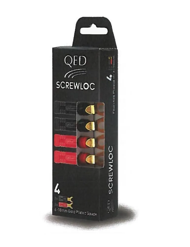 Złącze głośnikowe 4mm QE1890 | QED | Paczka 4 szt.
