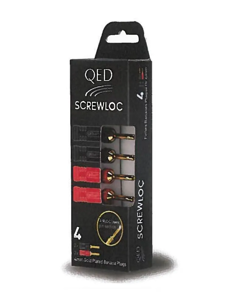Złącze głośnikowe 4mm QE1880 | Paczka 4 szt. | QED
