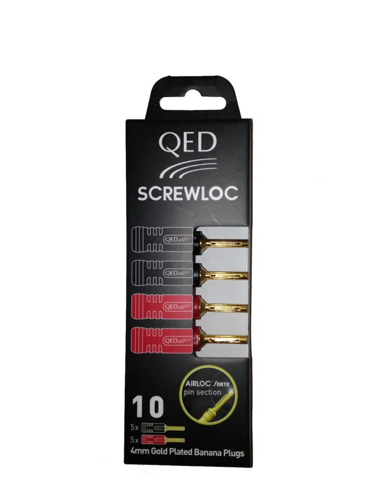 Złącze głośnikowe 4mm QE1885 | Paczka 10 sztuk | QED