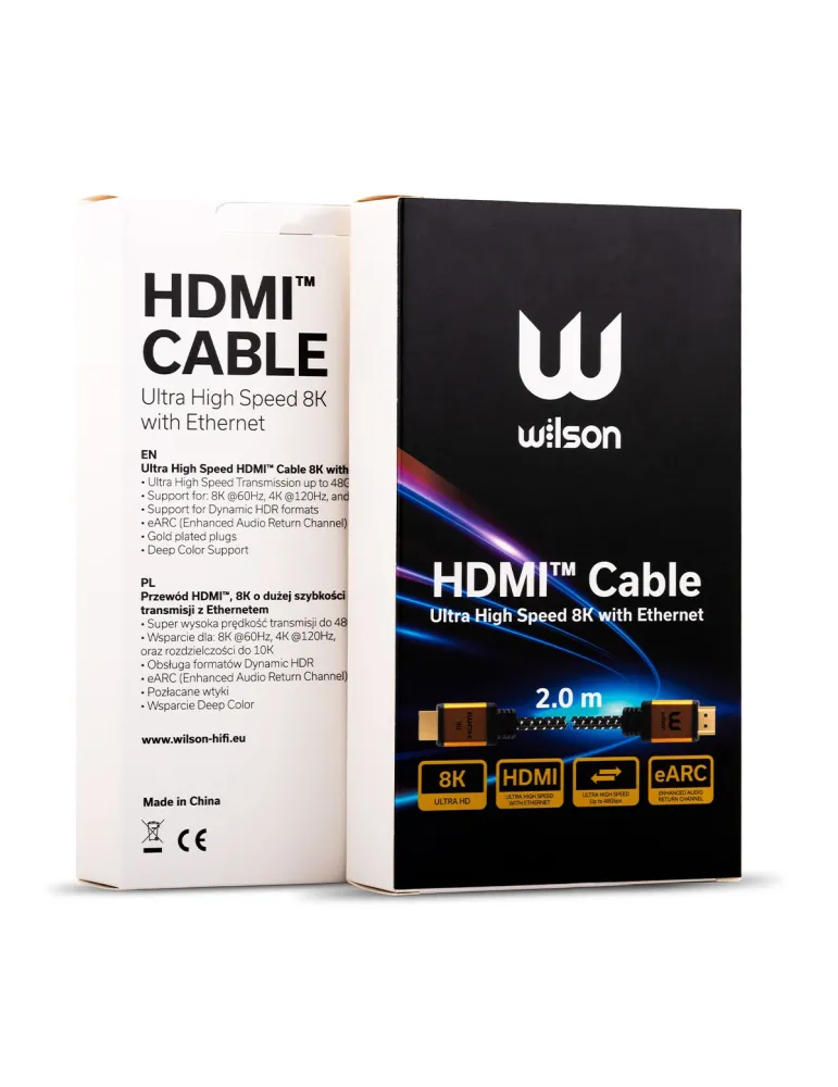 Przewód HDMI WILSON 2.0m | 8K z Ethernet | Ultraszybki