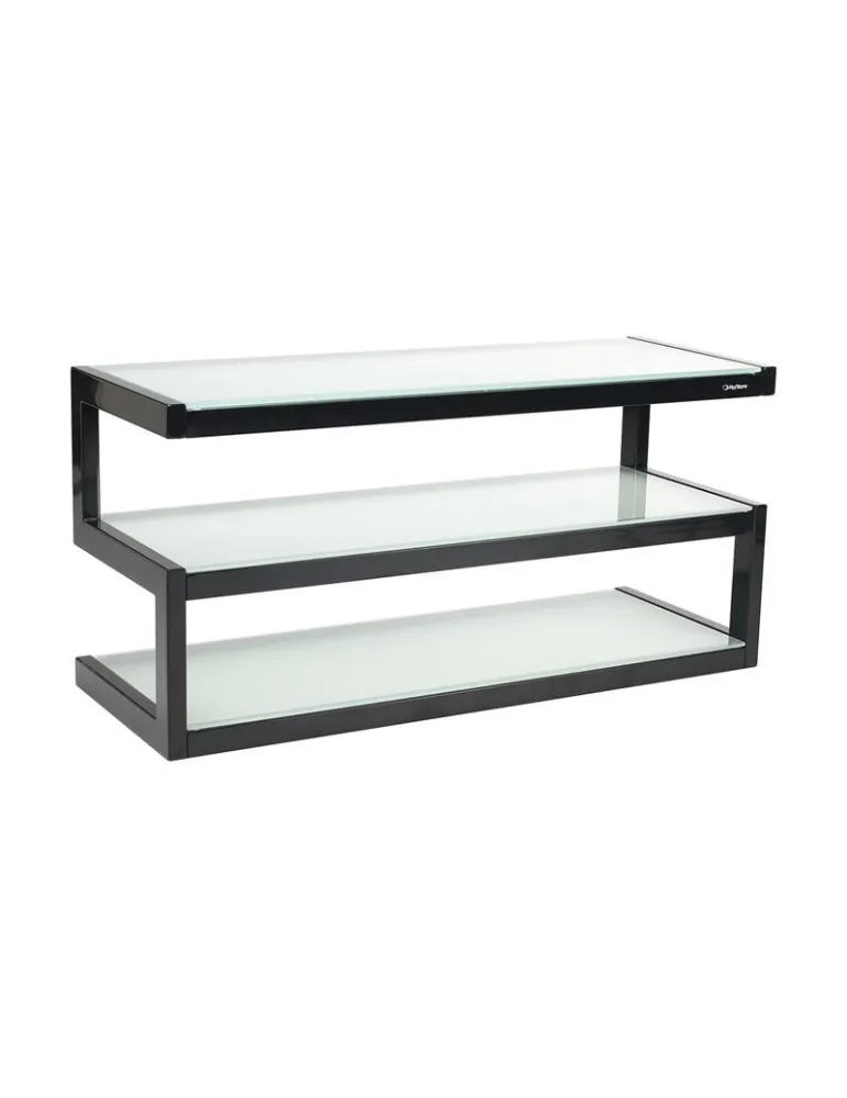 Norstone Esse AV – stolik RTV/Hi-Fi 110 cm, szkło lub drewno, do 80 kg