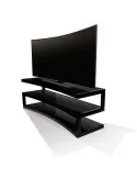 Norstone Esse AV Curve – zakrzywiony stolik RTV/Hi‑Fi 110 cm, udźwig 80/50 kg