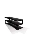 Norstone Esse AV Curve – zakrzywiony stolik RTV/Hi‑Fi 110 cm, udźwig 80/50 kg