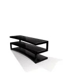 Norstone Esse AV Curve – zakrzywiony stolik RTV/Hi‑Fi 110 cm, udźwig 80/50 kg